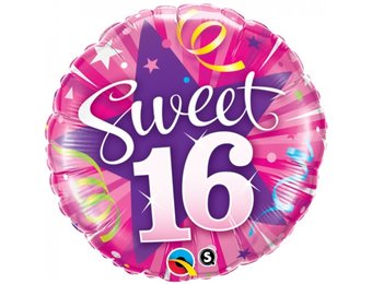 SALE > Birthday - Shining Star Sweet 16 Pink - 18 inch - Q