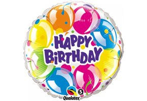 Birthday Sparkling Balloons - Q18"/45 cm