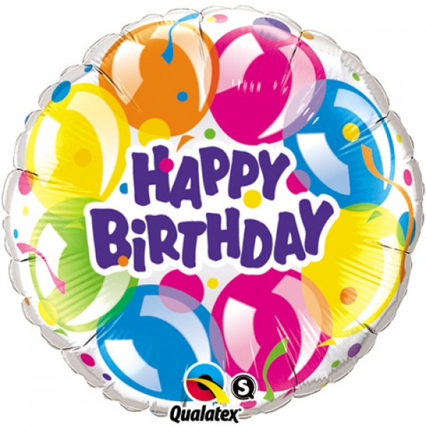 Birthday Sparkling Balloons - Q18"/45 cm