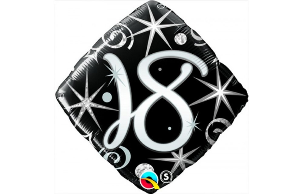 SALE > Square 18 Elegant Sparkles & Swirls - 18 inch - Qualatex