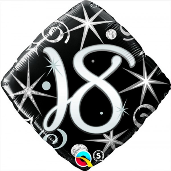 SALE > Square 18 Elegant Sparkles & Swirls - Q18"/45cm