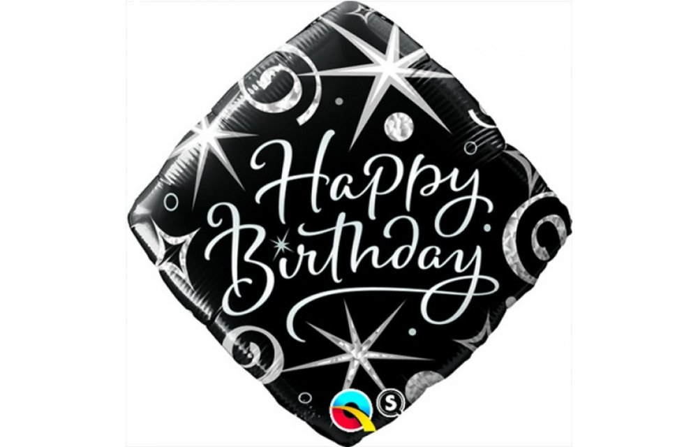Square - Elegant Sparkles - Birthday - 18 inch - Qualatex