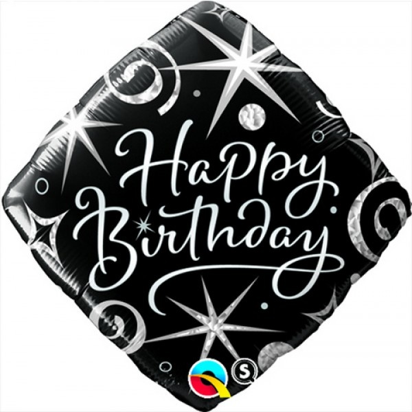 Square - Elegant Sparkles - Birthday - 18 inch - Qualatex