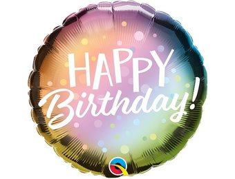 Birthday Ombre Metallic & Dots - Q18"/45cm