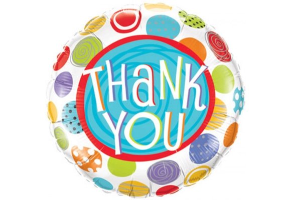 Thank You Patterned Dots - Q18"/45cm