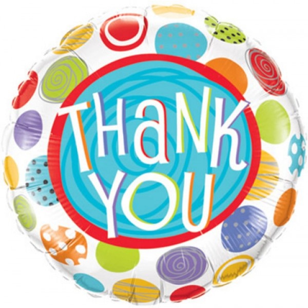 Thank You Patterned Dots - Q18"/45cm