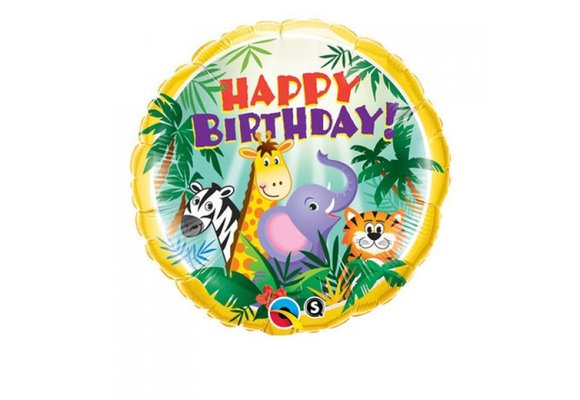 Birthday - Jungle Friends - 18 inch - Qualatex