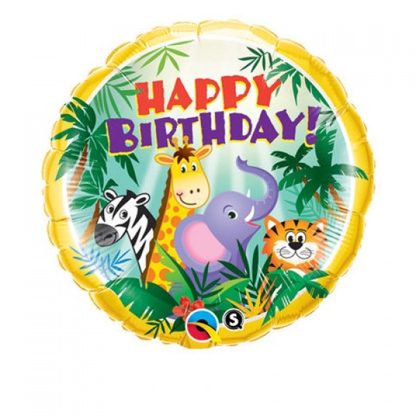 Birthday Jungle Friends - Q18"/45cm