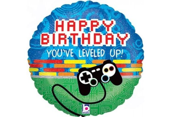 Game Controller Birthday Holographic - O18"/45cm