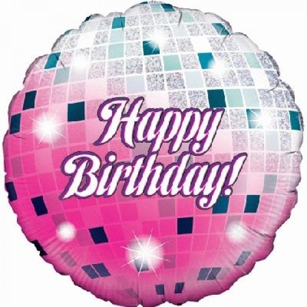 Birthday Glitterball - O18"/45cm