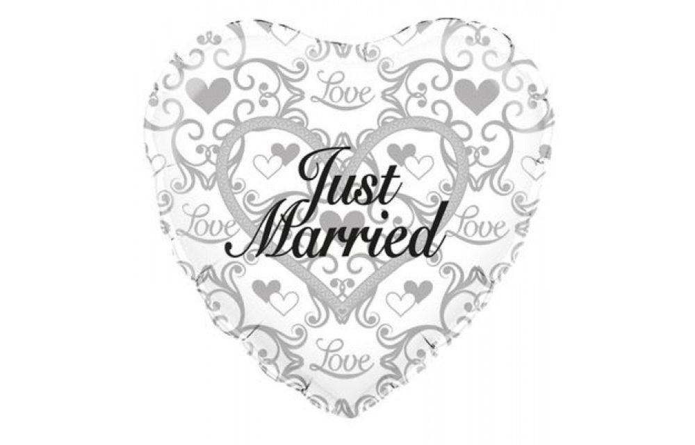 Just Married Filigree- 18 inch - Oaktree