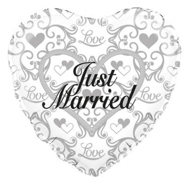 Just Married Filigree- 18 inch - Oaktree