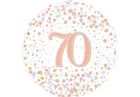 Sparkling Fizz - 70 - White/Rose Gold - O18"/45cm