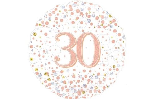 Sparkling Fizz - 30 - White/Rose Gold - O18"/45cm