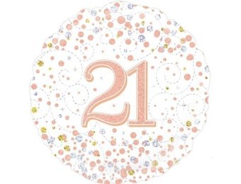 Sparkling Fizz - 21 - White/Rose Gold - O18"/45cm