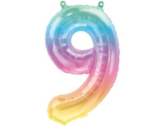 SALE > Cijfer Rainbow 9 - 16"/40cm zelfsluitend