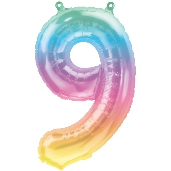 Cijfer Mini Rainbow 9- 16"/40cm zelfsluitend