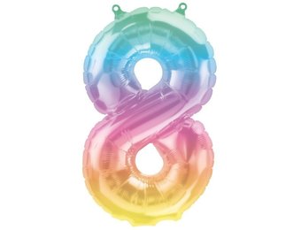 SALE > Cijfer Rainbow 8 - 16"/40cm zelfsluitend