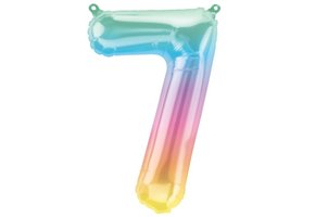 Cijfer Mini Rainbow 7- 16"/40cm zelfsluitend
