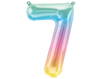 Cijfer Mini Rainbow 7- 16"/40cm zelfsluitend