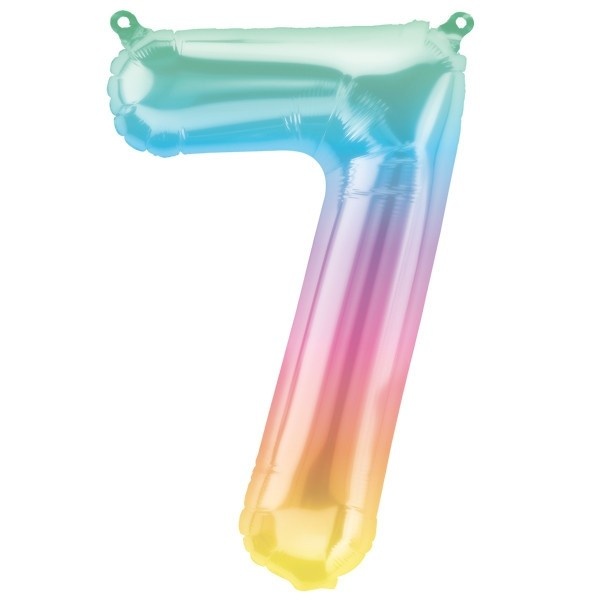 Cijfer Mini Rainbow 7- 16"/40cm zelfsluitend