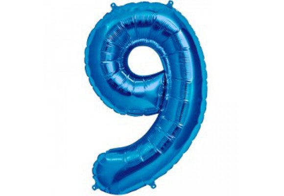 SALE > Cijfer Mini Blue 9 - 16 inch