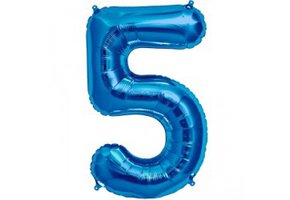 SALE > Cijfer Mini Blue 5 - 16 inch