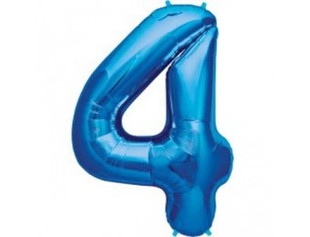 SALE > Cijfer Mini Blue 4 - 16 inch