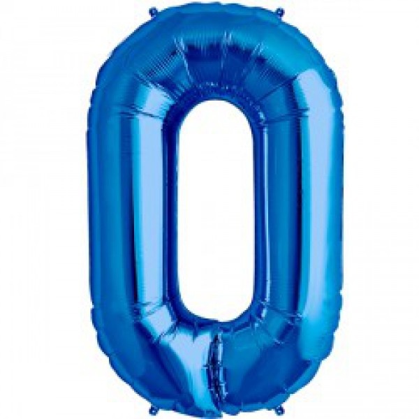 Cijfer Mini Blue 0 - 16"/40cm zelfsluitend