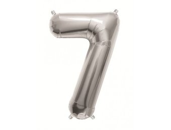 SALE > Cijfer Mini Silver 7 - 16"/40cm zelfsluitend