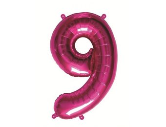 Cijfer Mini Magenta 9 - 16"/40cm zelfsluitend