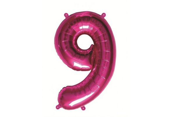 SALE > Cijfer Mini Magenta 9 - 16 inch