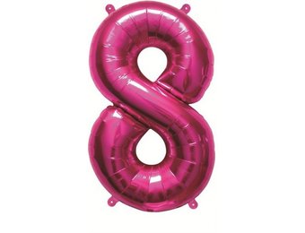 Cijfer Mini Magenta 8 - 16"/40cm zelfsluitend