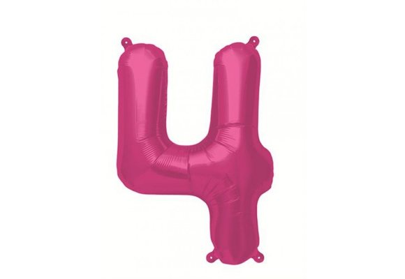SALE > Cijfer Mini Magenta 4 - 16 inch