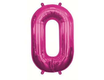 Cijfer Mini Magenta 0 - 16"/40cm zelfsluitend