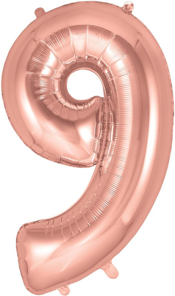 Cijfer Rose Gold 9 - O34"