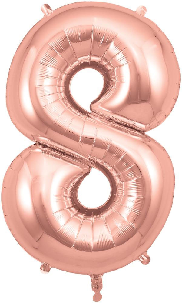 Cijfer Rose Gold 8 - O34"