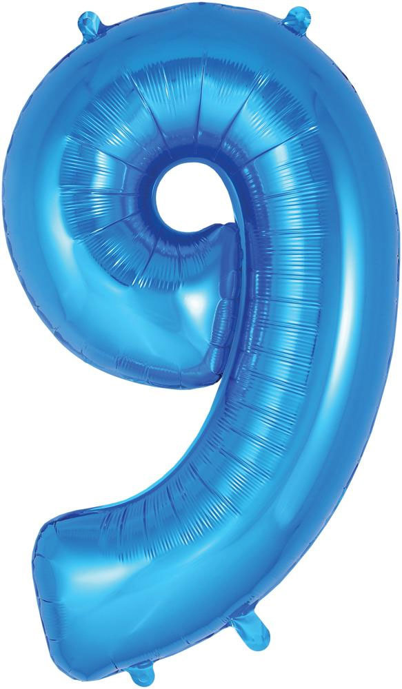 Cijfer Blue 9 - O34"