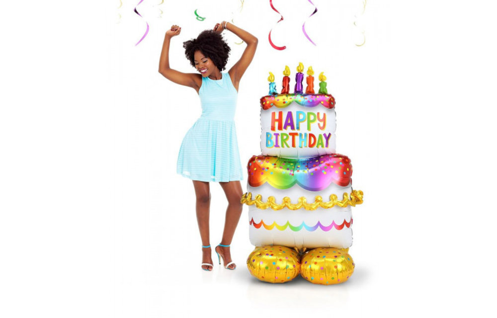 Airloonz - Birthday Cake - A68 x 134 cm