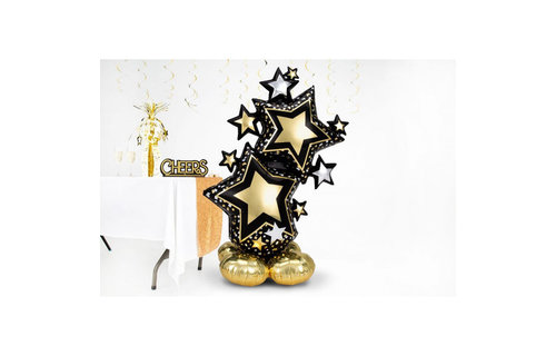 Airloonz - Star Cluster Black & Gold - 86x149cm - Anagram