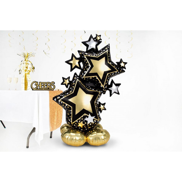 Airloonz - Star Cluster Black & Gold - 86x149cm - Anagram