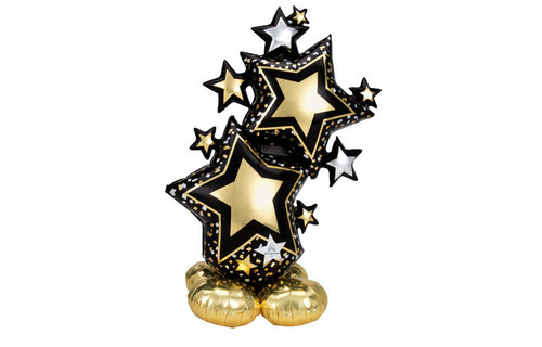 Airloonz - Star Cluster Black & Gold - A86 x 149 cm