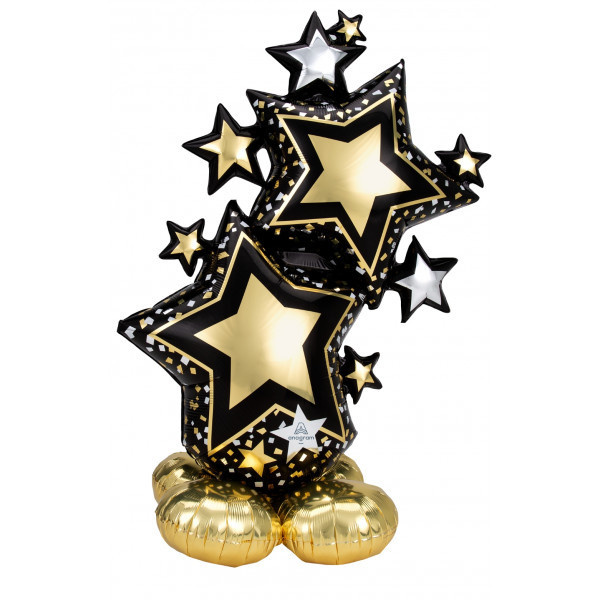 Airloonz - Star Cluster Black & Gold - 86x149cm - Anagram
