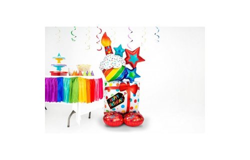 Airloonz - Stacked Birthday Icons - 71x139cm - Anagram