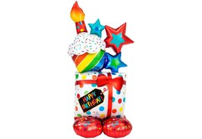 Airloonz - Stacked Birthday Icons - A71cm x 139cm
