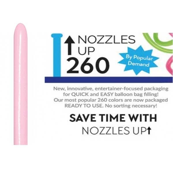 Nozzle Up - 260 - Sempertex -Pink 009 - 50 Stuks