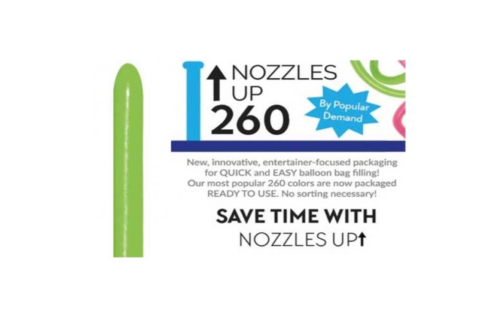 Nozzle Up - Sempertex 260 - Lime Green 031 - 50 pieces