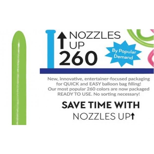 Nozzle Up - Sempertex 260 - Lime Green 031 - 50 pieces
