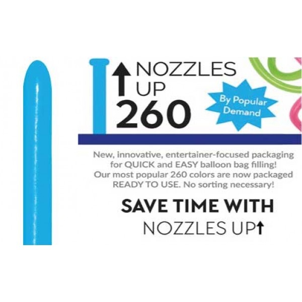 Nozzle Up - Sempertex 260  - Blue 040 - 50 pieces