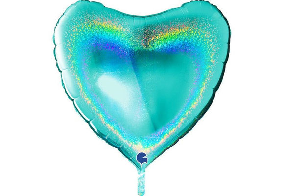 SALE > Heart - Glitter Holographic - Tiffany - 36 inch - Grabo